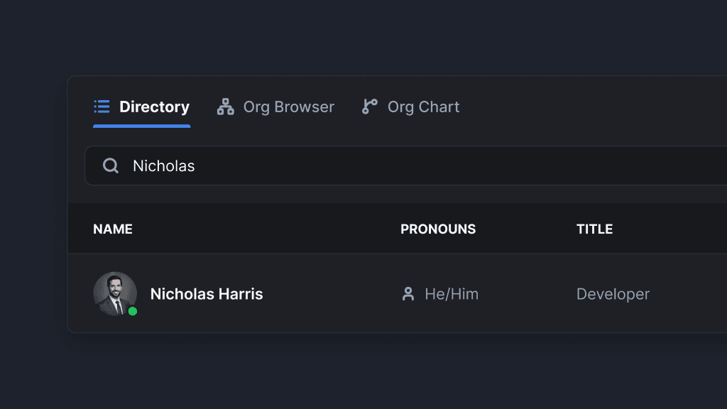 People Hub directory search