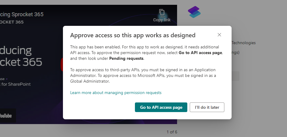 API access request