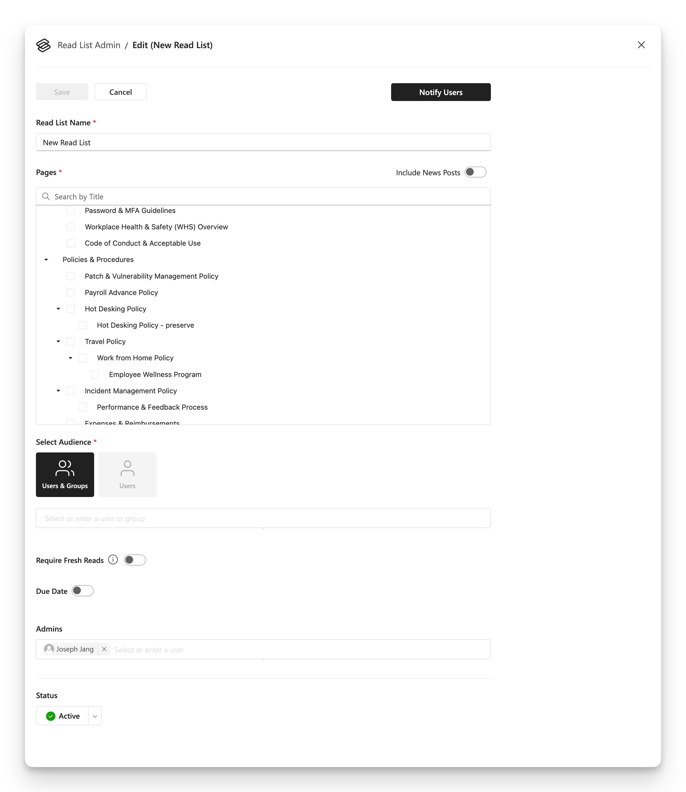 Read Lists Overview