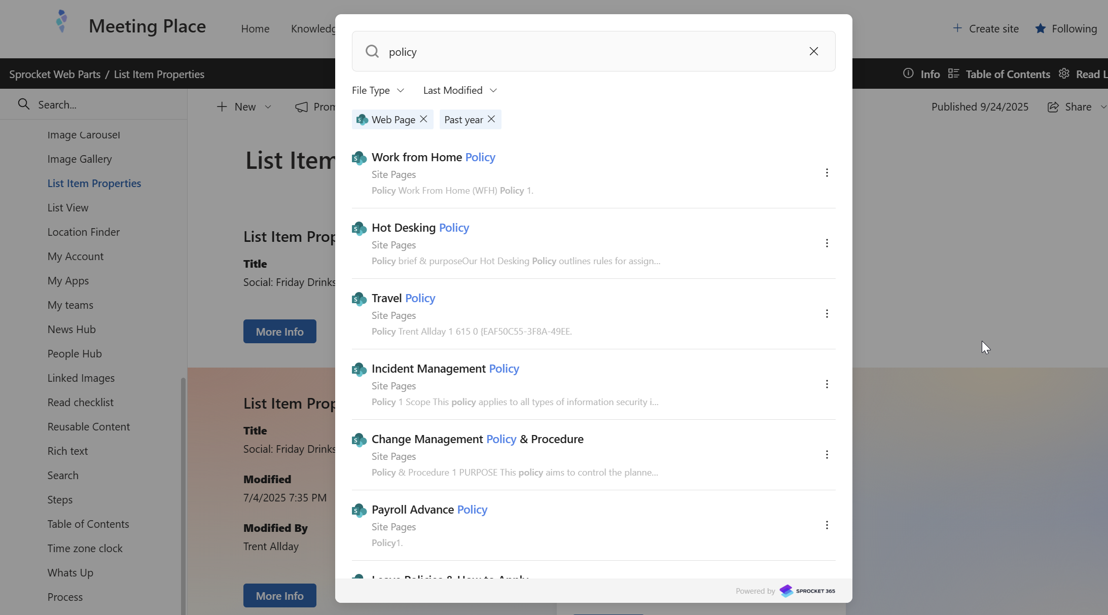 Left Navigation Tree