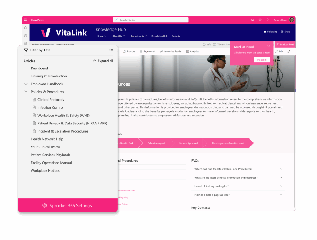 SharePoint Knowledge Base Healthcare