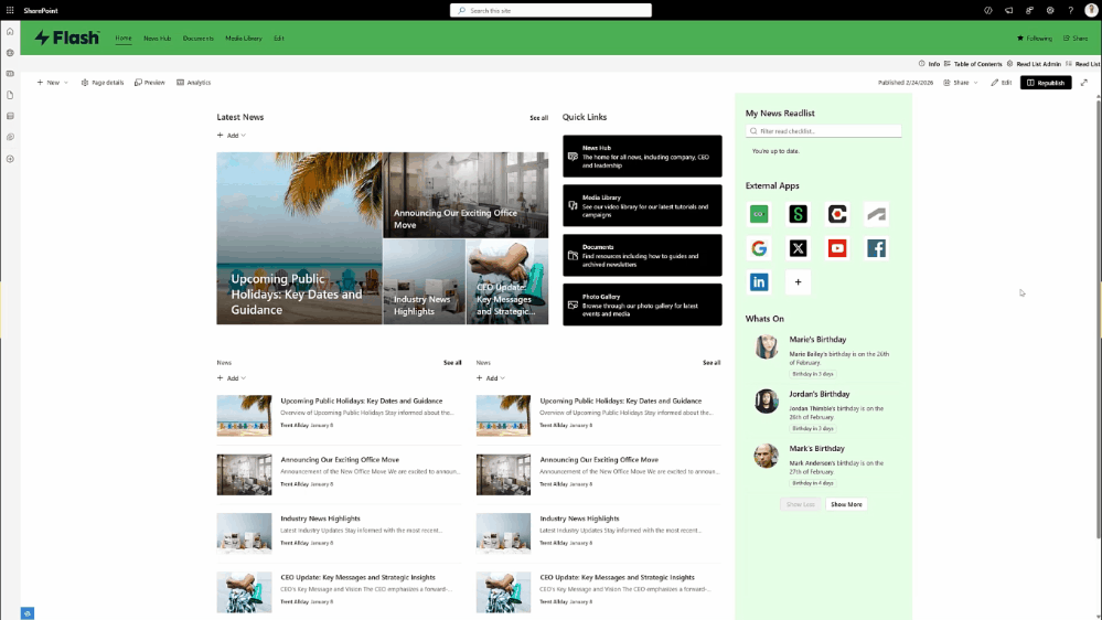 Animated People Hub Settings