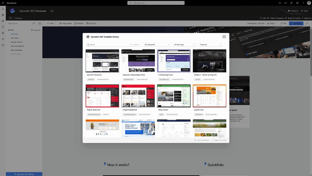 Animated Settings Panel